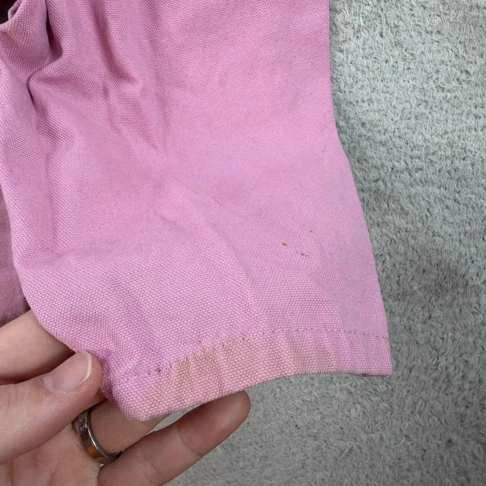 Carhartt Overalls Toddler Girls 12M Pink Heart Buttons Cotton Bibs OX9712